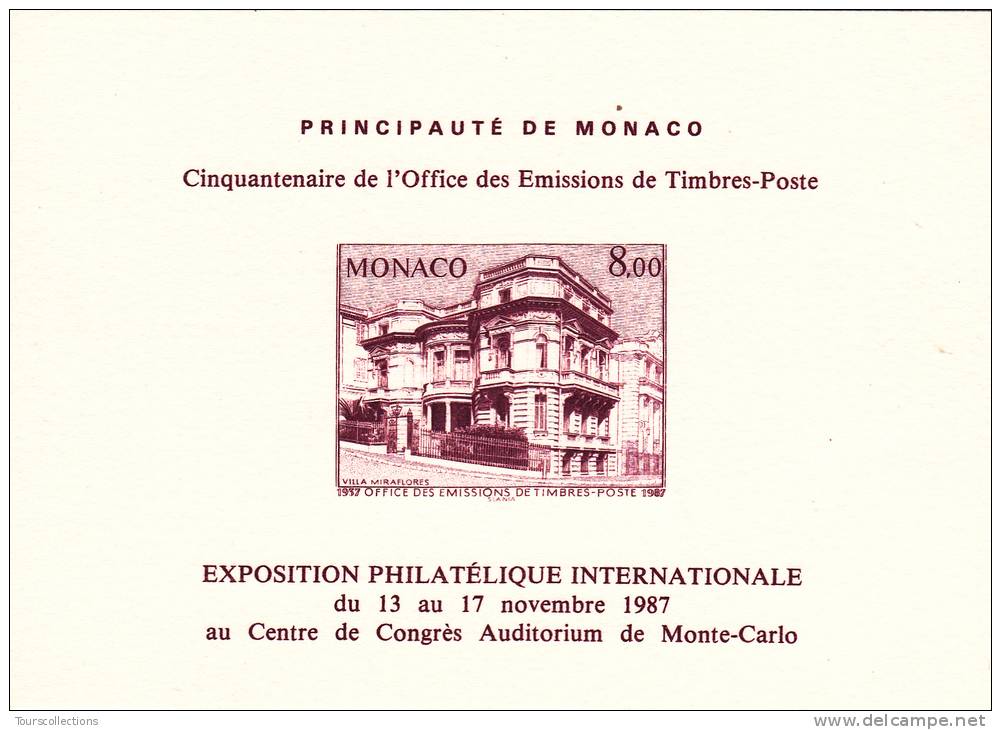 MONACO @ EPREUVE Exposition Philatélique Internationale Du 13 Au 17 Novembre 1987 @ Vue De La Villa MIRAFLORES - Machines à Affranchir (EMA)