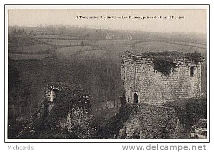 CPA 22 TONQUEDEC - Les Ruines, Prises Du Grand Donjon - Tonquédec