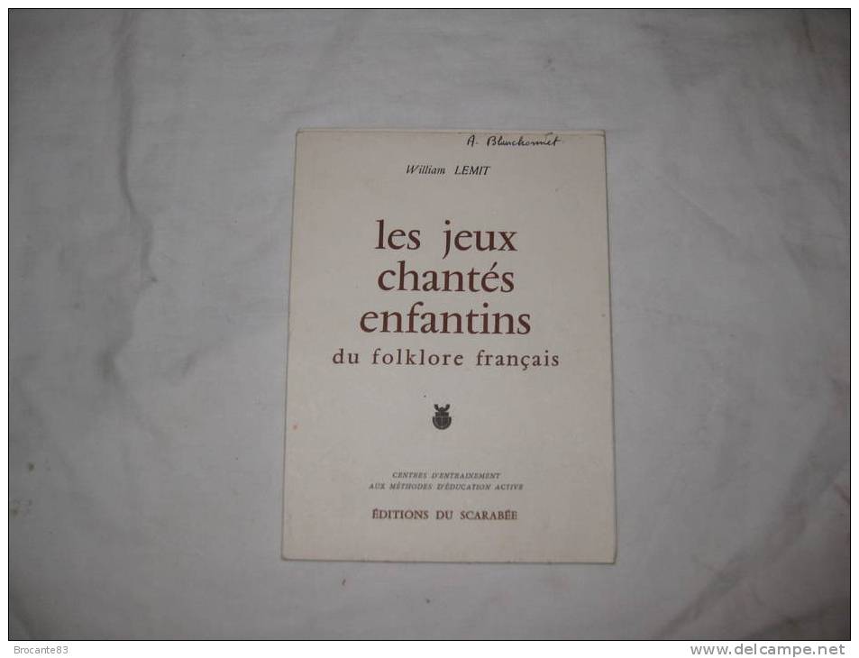 Les Jeux Chantés Enfantins Du Folklore Francais édition Du Scarabé - Musique