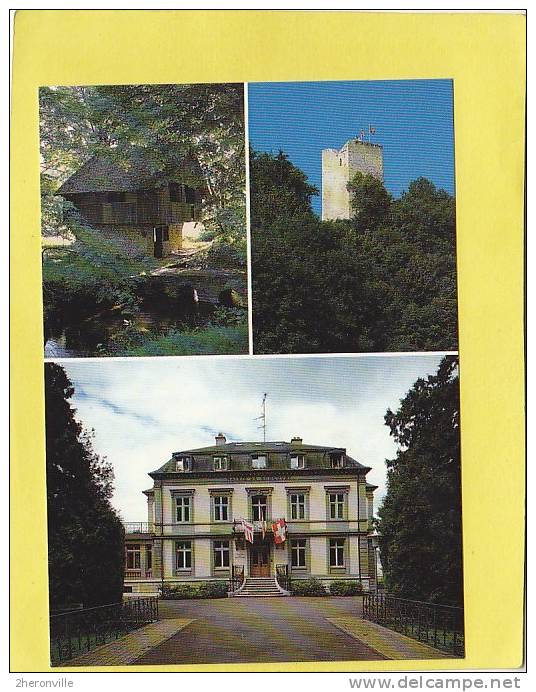 CPSM -   B - BONCOURT - LOT De 2 Cartes - Eglise Paroissiale - Multivues Ancien Lavoir, Tour Milandre, Mairie - Court