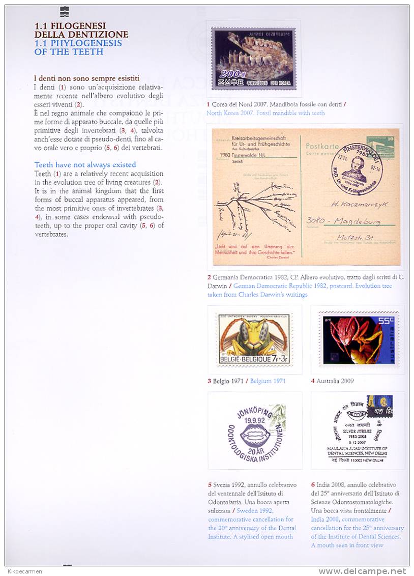 DENTISTRY IN STAMPS,CD-Rom, DENS SANUS 192 COLORED pages- dental dent teeth mouth medicine diente dentale dente medicina