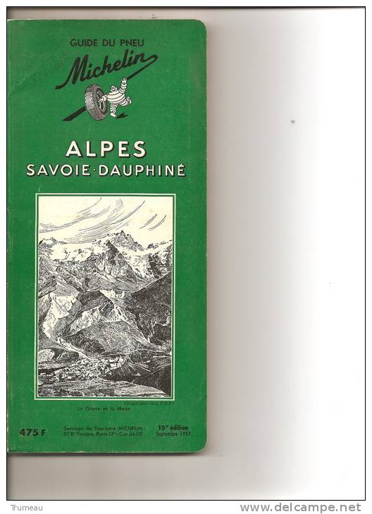 ALPES SAVOIE DAUPHINE MICHELIN  1957 - Michelin-Führer