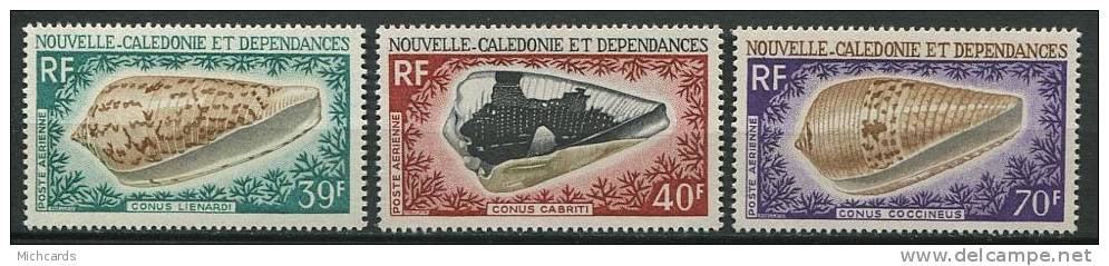 NLE CALEDONIE 1968 - Coquillages Cones - Neuf, Gravé Sans Charniere (Yvert A 98/100) - Ungebraucht