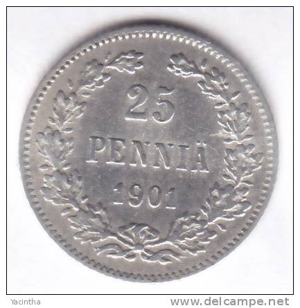 @Y@   FINLAND  25 Pennia 1901  Zilver / Ag     (1966) - Finland