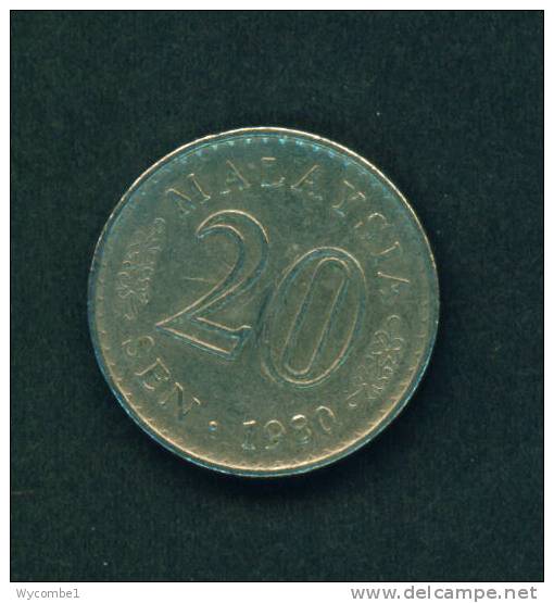 MALAYSIA  -  1980  20 Sen  Circulated As Scan - Malaysia