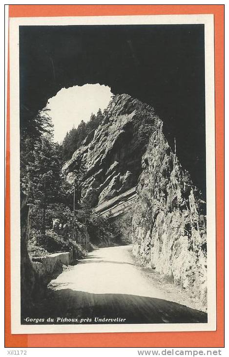 C0195 Sortie Du Tunnel Gorges Du Pichoux Près Undervelier, Jura. Non Circulé. Enard  Delémont Sans Numéro - Delémont