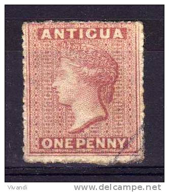 Antigua - 1864 - 1d Definitive (Small Star Watermark) - Used - 1858-1960 Crown Colony