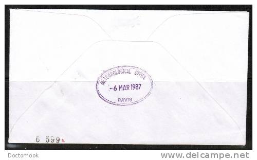 AUSTRALIAN ANTARCTIC TERRITORIES     Scott # L 75 (2) On DAVIS STATION COVER TO USA (15 Nov 1986) - Cartas & Documentos