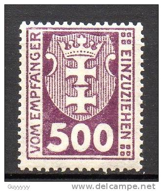Freie Stadt Danzig - Portomarken - 1921/23 - Michel N° 12 Ou 19 * - Impuestos
