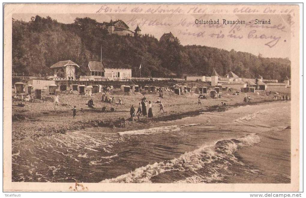 Ostseebad Rauschen Strandleben Promenade Häuser 13.6.1928 KÖNIGSBERG Swetlogorsk - Ostpreussen