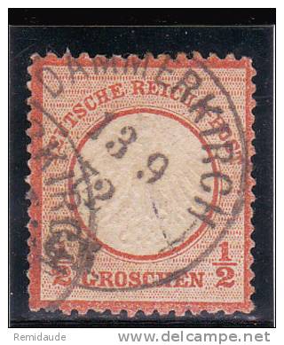 REICH - MICHEL N° 3 OBLITERE 1872 DANNEMARIE (HAUT RHIN) - COTE = 55 EUR. - Gebraucht