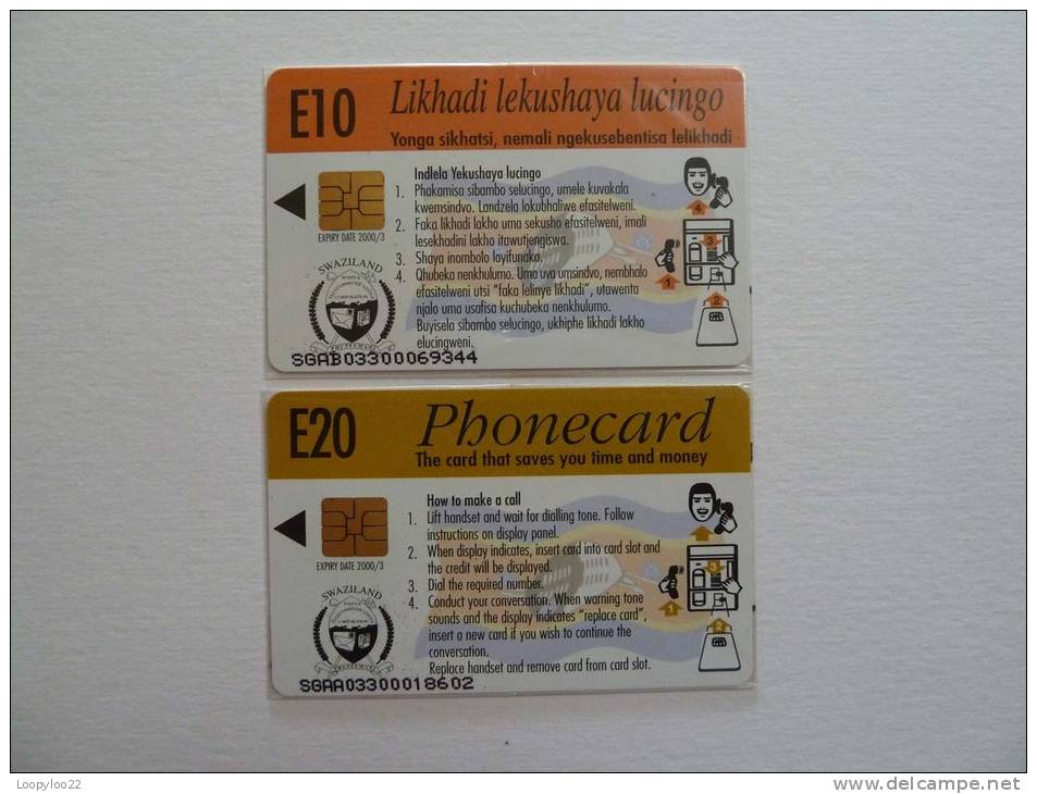 SWAZILAND - Mint Blister - 1st Issue - 1997 - E10 & 20 - Swaziland