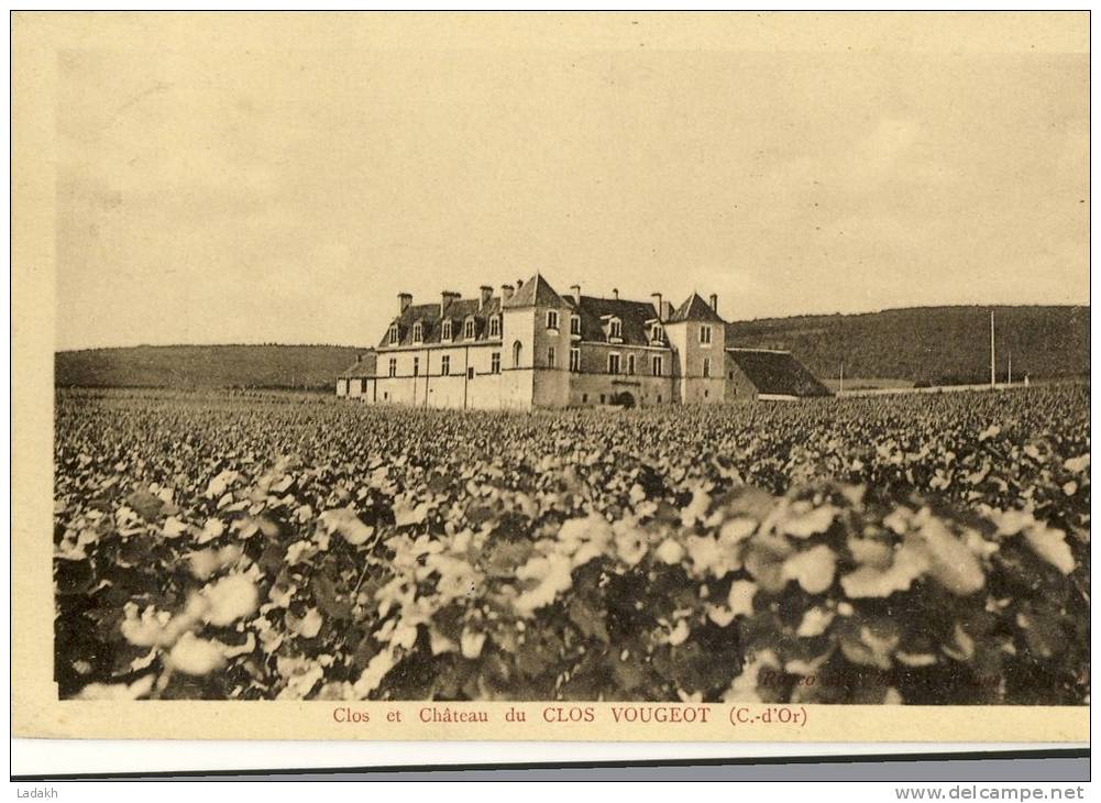 1936 CONGRES PHILATELIQUE NATIONAL # VIGNETTE BEAUNE #   CHATEAU CLOS VOUGEOT #VIGNOBLE BOURGOGNE # VIN # - Briefmarkenmessen