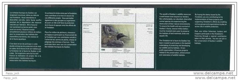 Canada QUEBEC Conservation Stamp In Booklet QW-3 MNH Huarts A Collier Common Loons - Price Reduced - Volledige Boekjes