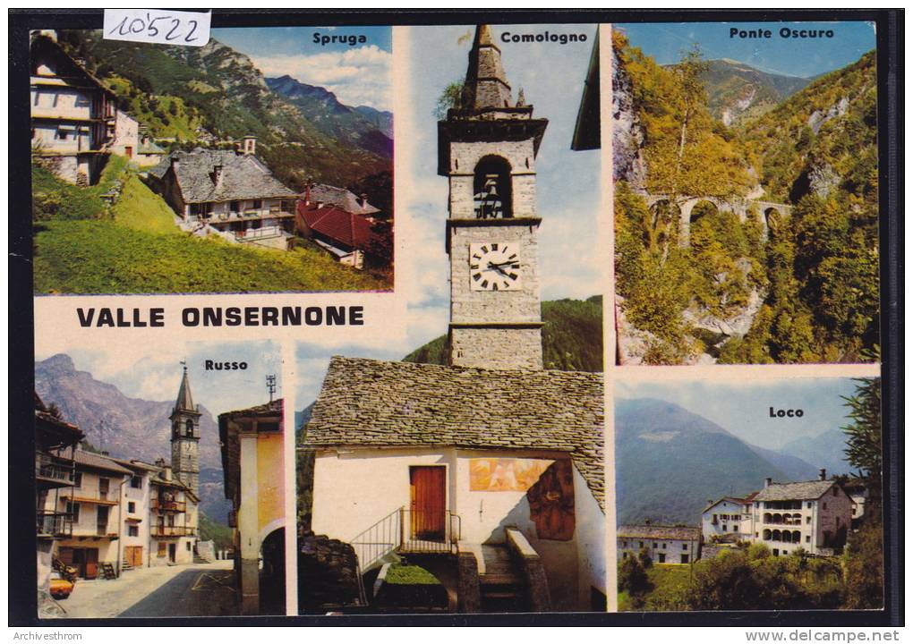 Valle Onsernone - Spruga, Comologno, Ponte Oscuro, Russo, Loco ; Ca 1981 ; Form. 10 / 15  (10´522) - Onsernone