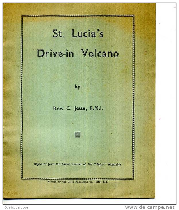 ST LUCIA DRIVE IN VOLCANO REV JESSE 1953  PLAQUETTE 3 PICTURES  6 PAGES - Andere & Zonder Classificatie