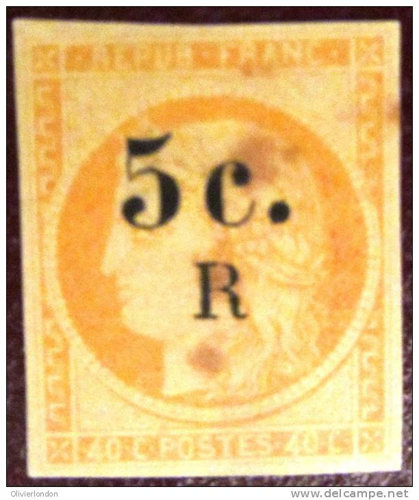 Reunion - 1885-86 Y&T 6 - 5c Sur 40c Ceres Colonies Orange - Neuf* - B - Cote: 63 Euros - Nuevos