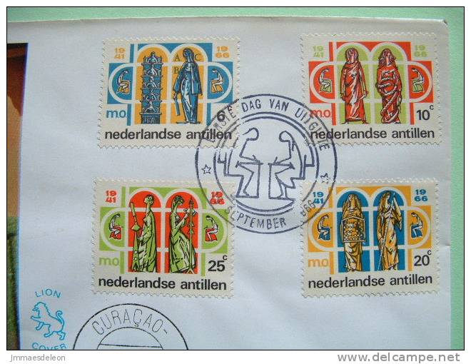 Netherlands Antilles (Curacao) 1966 FDC Cover - Liberal Arts And Grammar - Arithmetic - Astronomy - Music - Geometry - Antilles