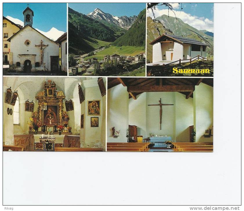 Switzerland - Samnaun  (Unter Engadin) Altes Und Neues Gotteshaus.  A-457 - Samnaun