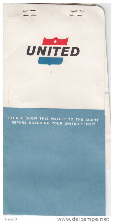 UNITED AIR LINES  /  New York - Chicago - New York _ 1962 - Monde