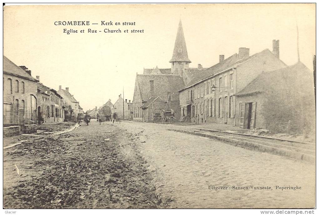 CROMBEKE - Poperinge - Kerk En Straat - Eglise Et Rue - Church Et Street - Poperinge