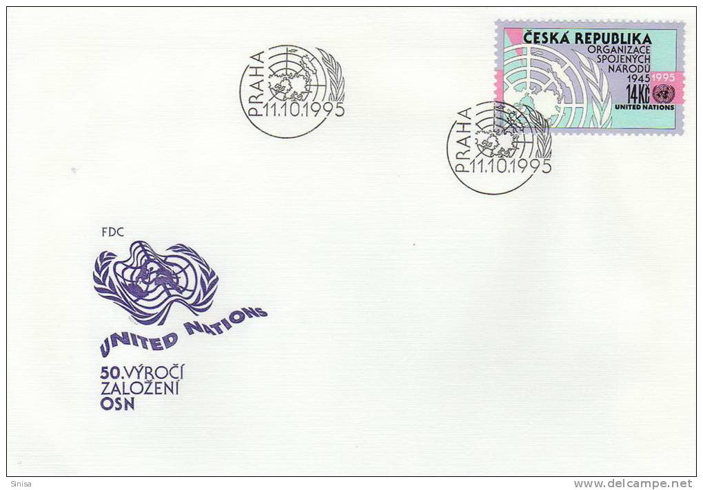 Czech Republic / FDC / UN - Lettres & Documents