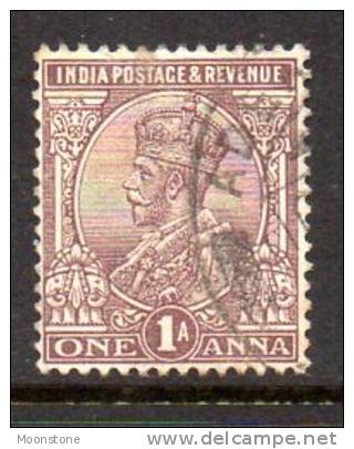 India Used In Aden GV 1911-22 1a Grey-brown, Aden Cds Cancel (D) - 1858-79 Crown Colony