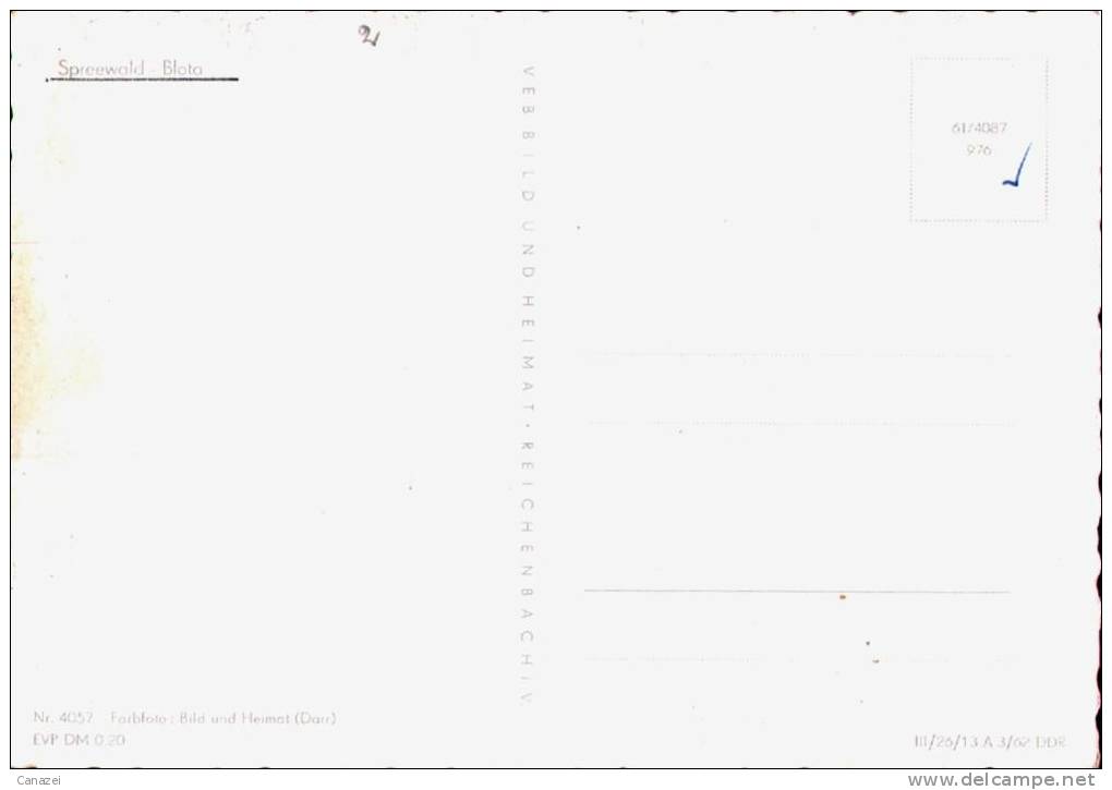 AK Im Spreewald, We Blotach, Ung, 1962 - Luebben (Spreewald)