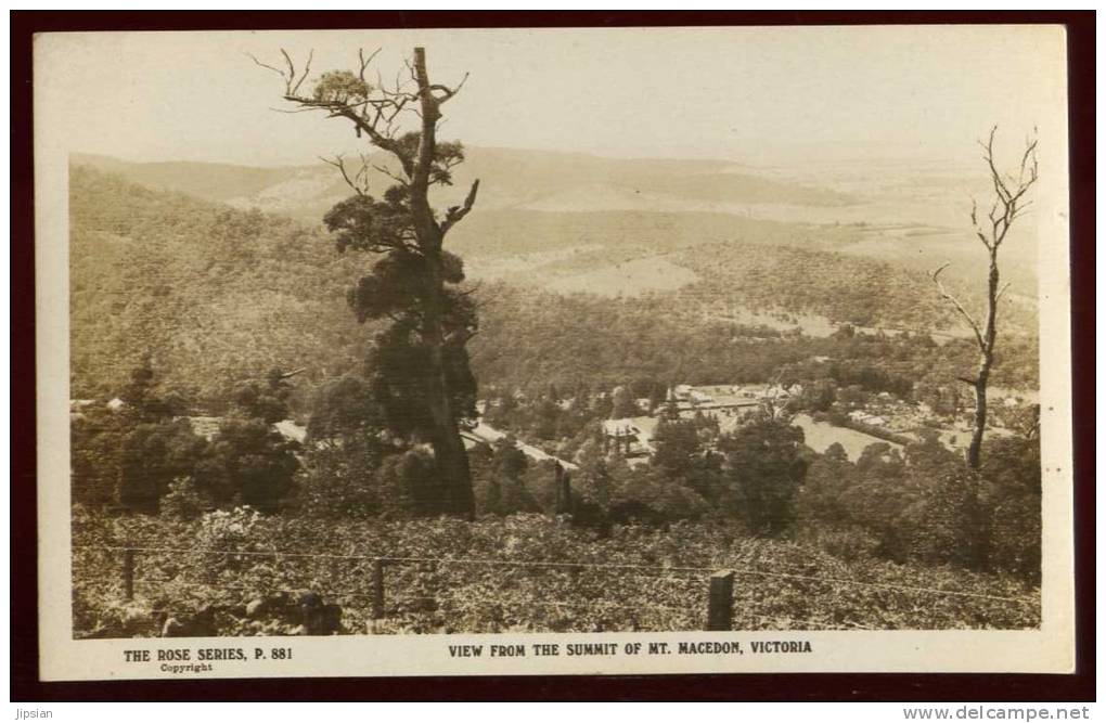 Cpa D'  Australie View From The Summit Of  Mt  Macedon  Victoria -- The Rose' Séries De Luxe   SAB25 - Sonstige & Ohne Zuordnung