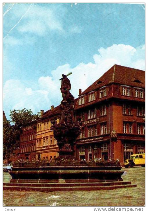 AK Zittau, Herkulesbrunnen, Gel, 1968 - Zittau