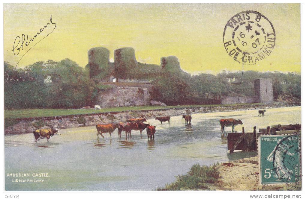 RHUDDLAN CASTLE (1907) - Denbighshire