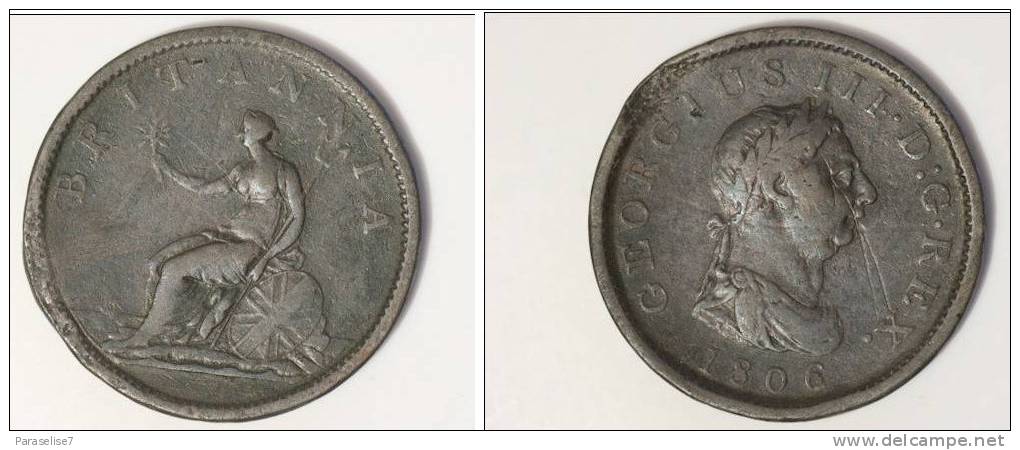 GRANDE-BRETAGNE 1 PENNY  1806 - C. 1 Penny