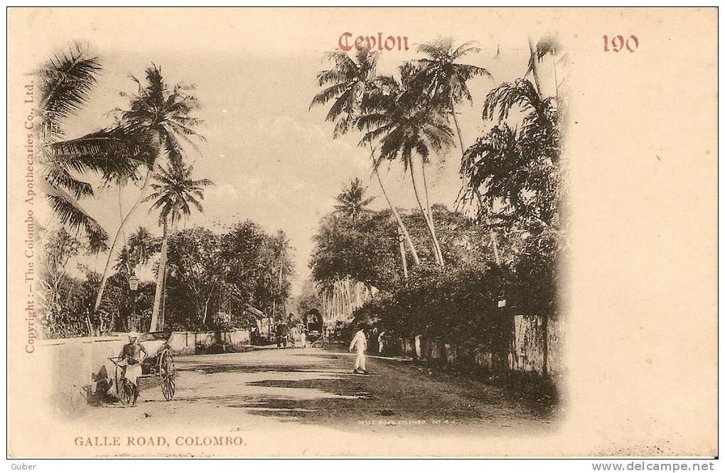 ceylan galle road colombo edit.copyright colombo apothicaire 1900 tres propre comme neuve!!