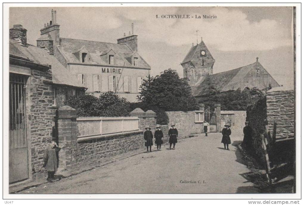 - OCTEVILLE (Manche) - La Mairie. - Cpa, Tbé - - Octeville