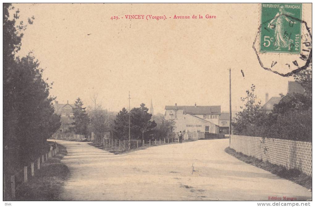 88.  Les Vosges . Vincey : Avenue De La Gare . - Vincey