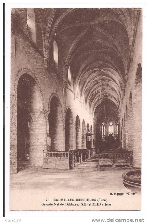 17-BAUME-LES-MESSIEURS-Grande Nef De L'Abbaye - Baume-les-Messieurs