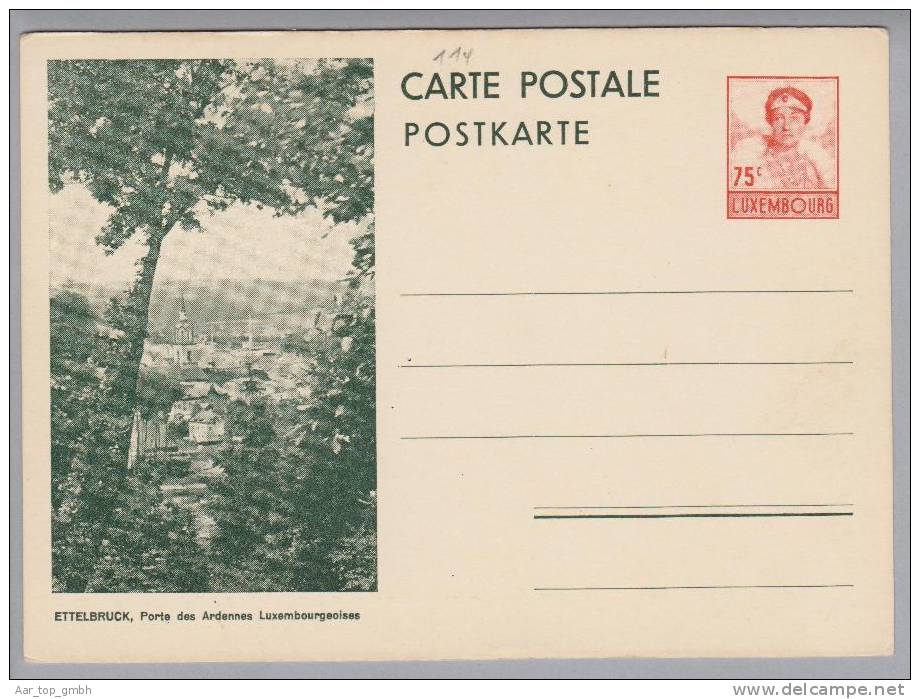 Luxemburg Bildpostkarte 1936 75Cent Mi#P113 **ungebraucht Bild Ettelbruck - Ganzsachen