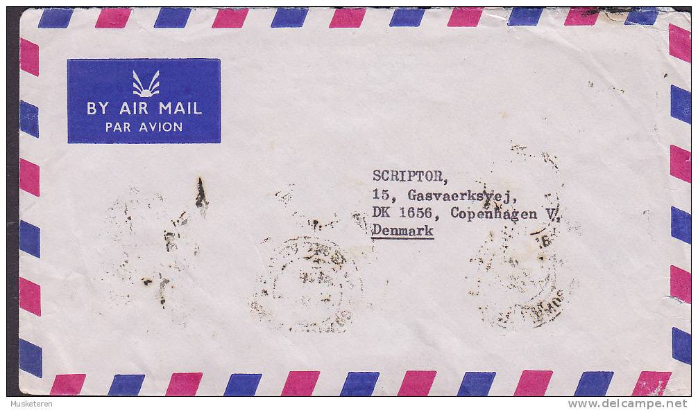 India Airmail Par Avion MACMILLAN COMPANY OF INDIA Ltd. 1979 Cover Brief  Denmark Schubert Stamps (2 Scans) - Poste Aérienne