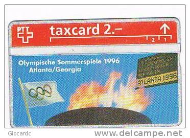 SVIZZERA (SWITZERLAND) - PTT - 1993 OLYMPIC GAMES ATLANTA 1996 CODE 304L   - MINT -  RIF. 4106 - Jeux Olympiques