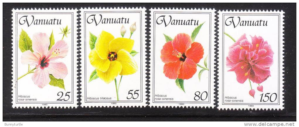 Vanuatu 1993 Hibiscus Flowers MNH - Vanuatu (1980-...)