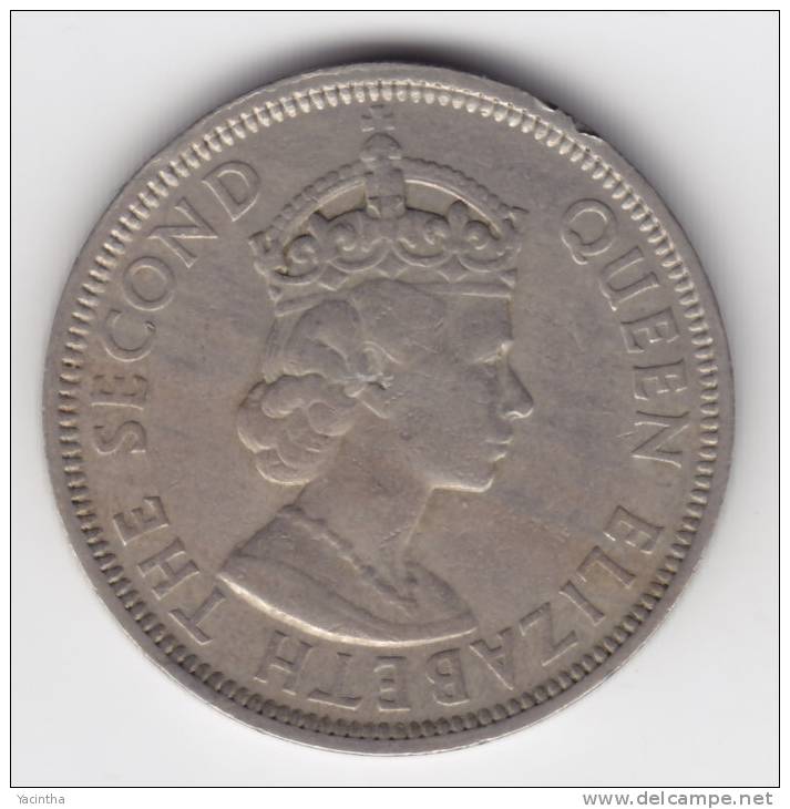 @Y@   MAURITIUS  ONE  RUPEE  1956  XF   (C214) - Mauritius