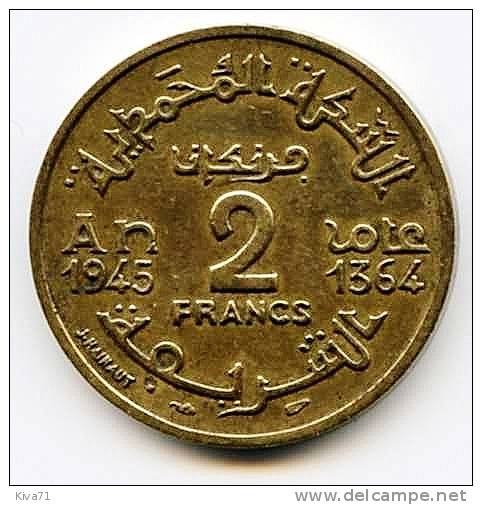 2 Francs "MAROC"  1945 1364 - Morocco