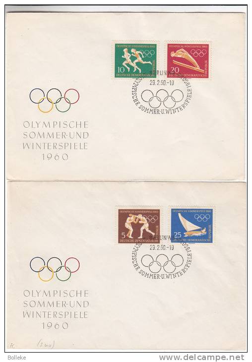 Jeux Olympiques - Boxe - Voile - Ski - Athlétisme - République Démocratique - 2 Lettres De 1960 - Briefe U. Dokumente