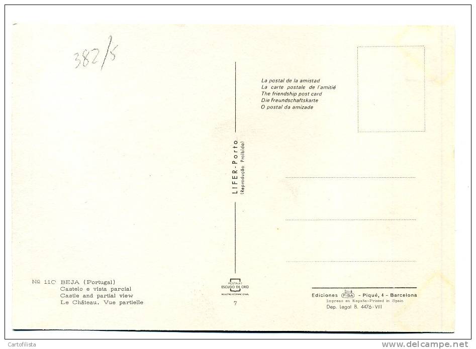 BEJA - Castelo E Vista Parcial - Beja