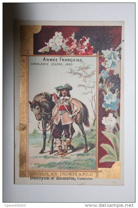 Chocolat Duroyon & Ramette , Cambrai  - Armée Française - Cavalerie Légère   1630 - Duroyon & Ramette