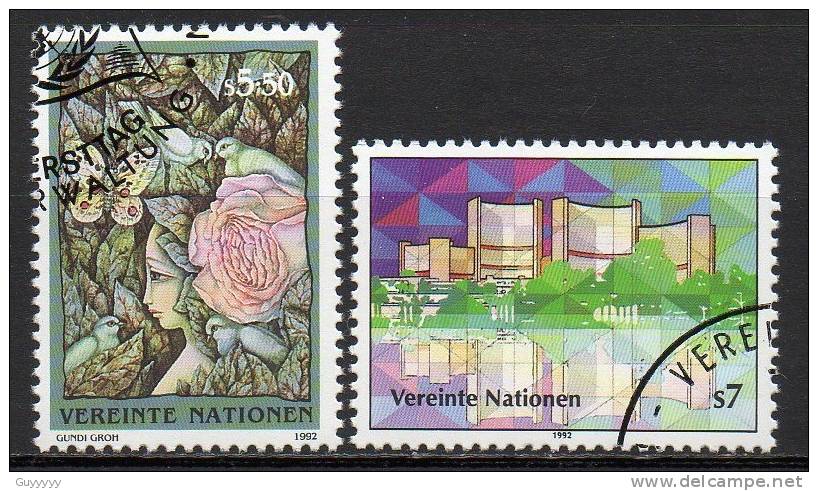 Nations Unies (Vienne) - 1992 - Yvert N° 149 & 150 - Gebraucht