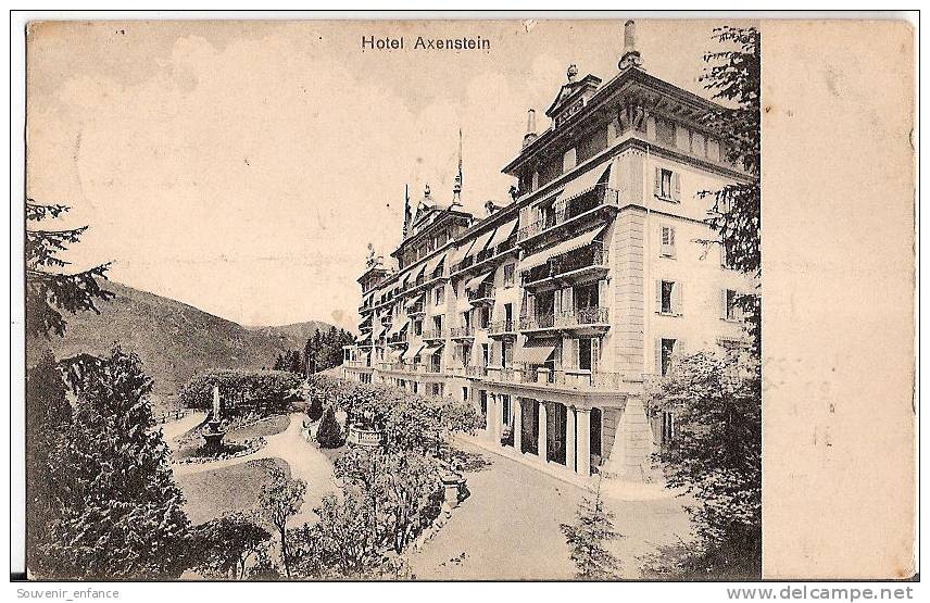 CPA  Hôtel Axenstein  Schwyz Suisse  Brunnen  Morschach  Bahn - Morschach