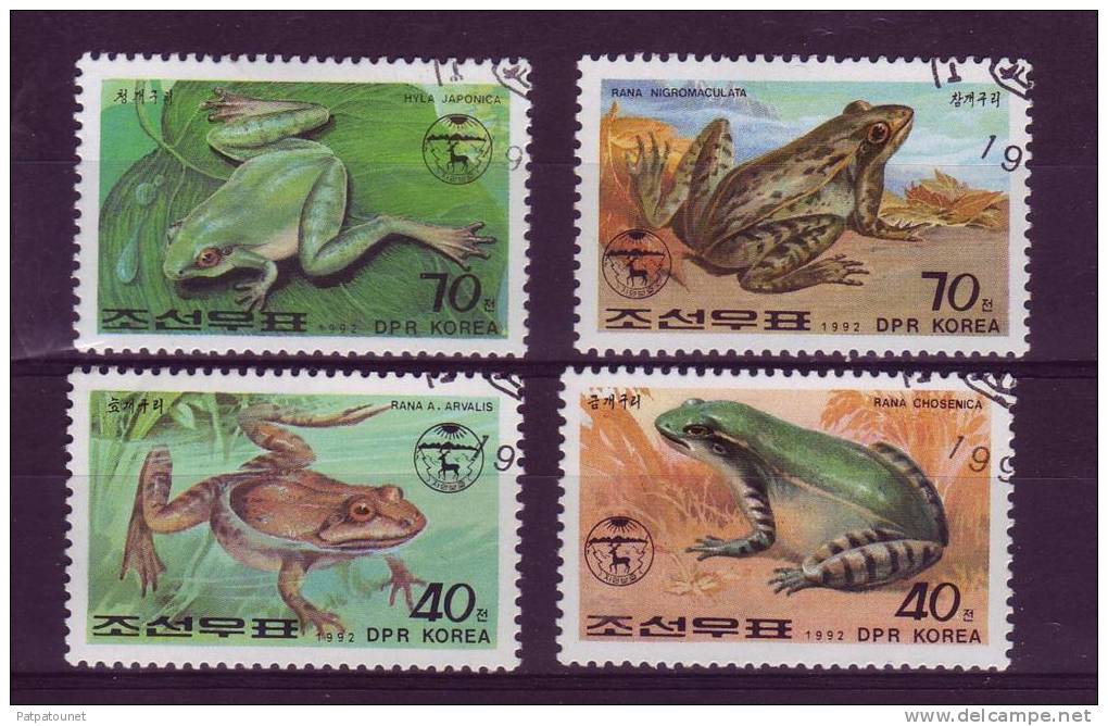 Corée Du Nord YV 2319/3 1992 O Grenouilles - Kikkers