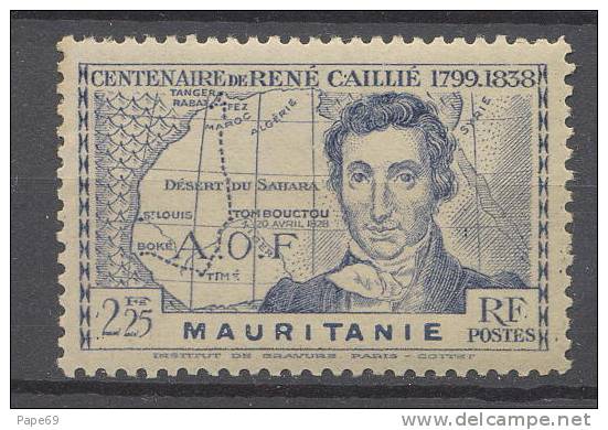 MAURITANIE N° 97  XX René Caillé 2 F.25 Outremer  Sans Charnière, TB - Autres & Non Classés