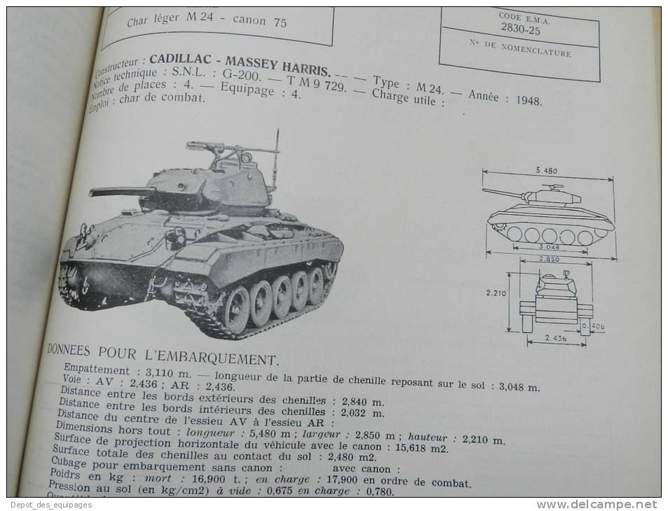 rarissime CATALOGUE DES VEHICULES EN SERVICE DANS  L ARMEE 1958 !!!!!!!!!!!!!!!!